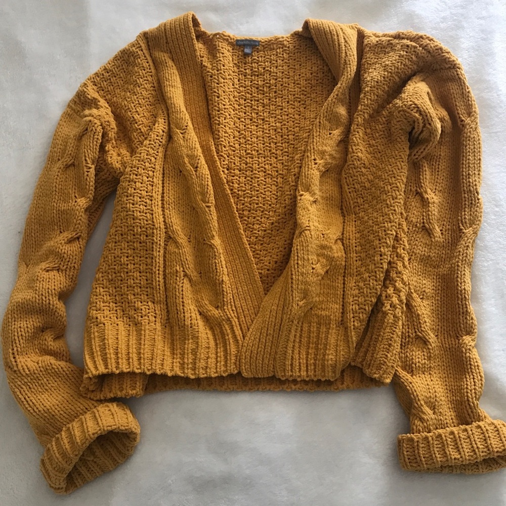 Mustard yellow cardigan